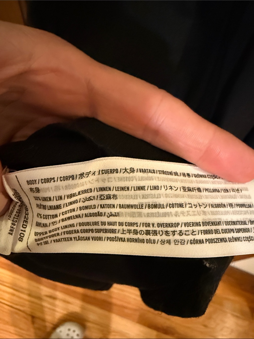 Abercrombie & Fitch Black linen Emerson Maxi Dress - Picture 4 of 4
